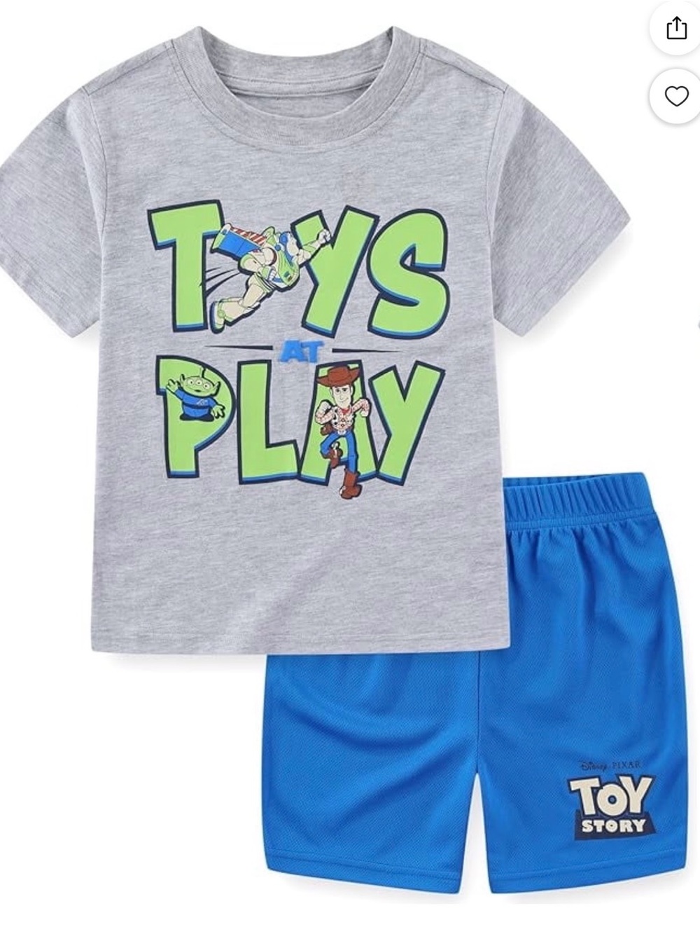 Disney Toy Story Gray & Blue Boys Matching Set